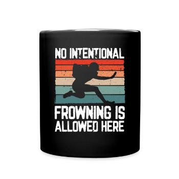 No Intentional frowning vintage - Full Colour Mug - black - Front