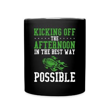 Prélude au football américain - Mug uni - noir - Devant