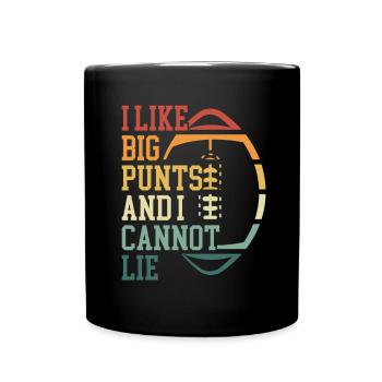 Ich Mag Große Punts Retro - Tasse einfarbig - Schwarz - Vorne