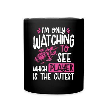Je ne regarde que le football américain - Mug uni - noir - Devant