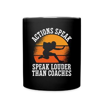 Sprechen Sie Lauter Retro Als Trainer - Tasse einfarbig - Schwarz - Vorne