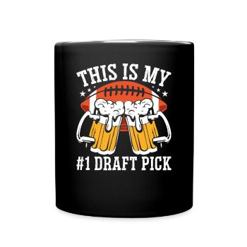 American football draft pick - Tasse einfarbig - Schwarz - Vorne