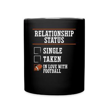 Statut relationnel football - Mug uni - noir - Devant