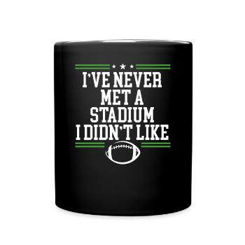 Je n’ai jamais vu de stade - Mug uni - noir - Devant