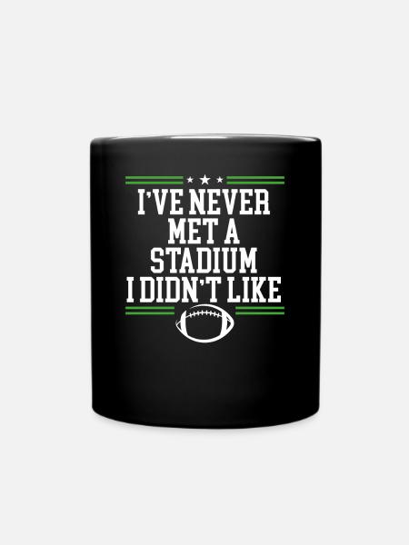 Ich Habe Noch Nie Ein Stadion gesehn - Tasse einfarbig - Schwarz
