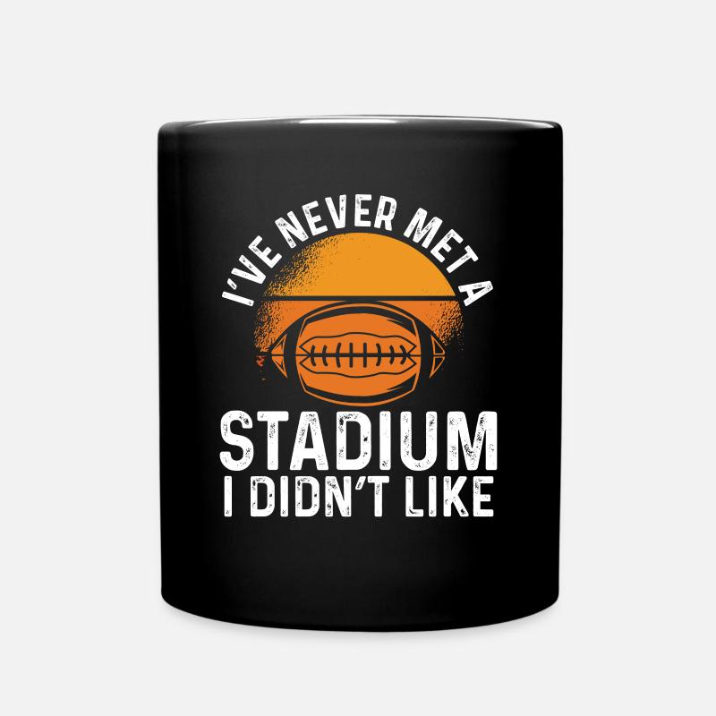 Ich Habe Noch Nie Einen Stadion retro - Tasse einfarbig - Schwarz