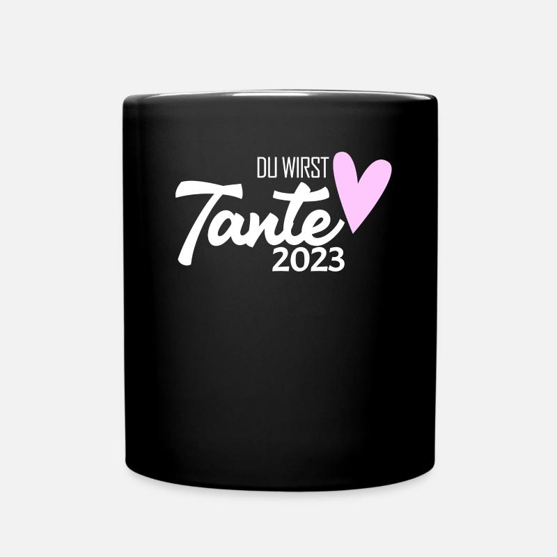 Tante 2023 - Tante werden - Tasse einfarbig - Schwarz