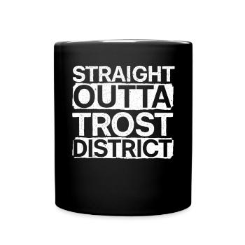 Straight Outta Trost Distrikt Cosplayer Cosplay - Tasse einfarbig - Schwarz - Vorne