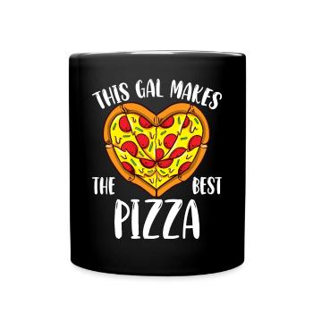 This Gal Makes The Best Pizza Funny Pizza Making - Full Colour Mug - black - Front