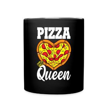Drôle de pizza Lover Pizza Queen Foodie - Mug uni - noir - Devant
