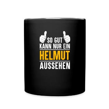 Helmut Vorname Name Geschenk - Tasse einfarbig - Schwarz - Vorne