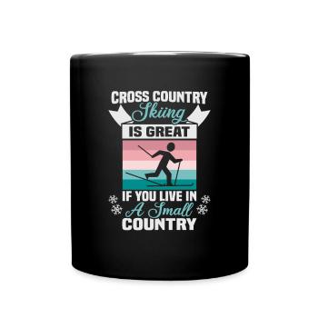 Cross-country biathlon cross-country skiers - Full Colour Mug - black - Front