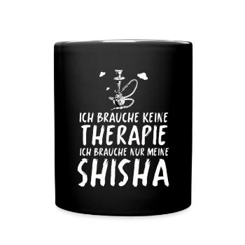 Shisha Geschenk für Wasserpfeife Shishabar Pfeife - Tasse einfarbig - Schwarz - Vorne