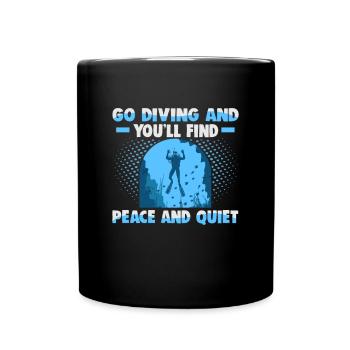 Instructeur de conception de plongée sous-marine Snorkeling - Mug uni - noir - Devant
