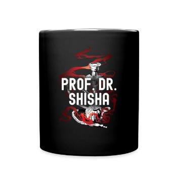 Shisha Geschenk für Wasserpfeife Shishabar Pfeife - Tasse einfarbig - Schwarz - Vorne