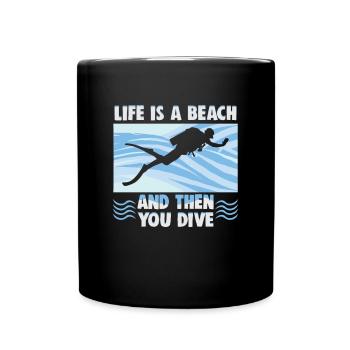 Instructeur de conception de plongée sous-marine Snorkeling - Mug uni - noir - Devant