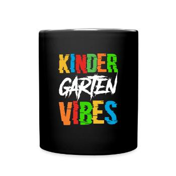 Groovy Hello Kindergarten Vibes Professeur rétro - Mug uni - noir - Devant