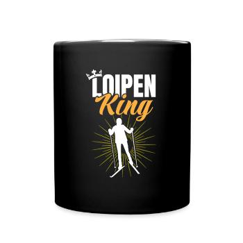 Langläufer Biathlon Skilangläufer - Tasse einfarbig - Schwarz - Vorne
