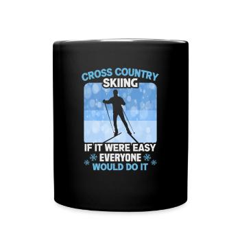 Cross-country biathlon cross-country skiers - Full Colour Mug - black - Front