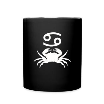 Krebs - Tasse einfarbig - Schwarz - Vorne