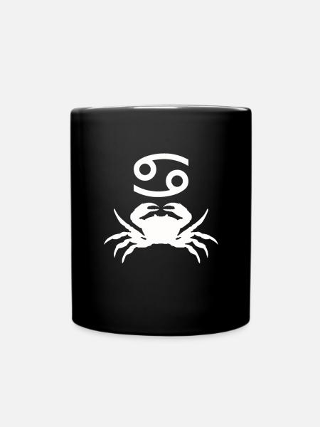 Krebs - Tasse einfarbig - Schwarz