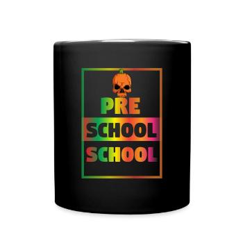 Preschool Vibes Cute Retro Back to School, Boys, - Full Colour Mug - black - Front