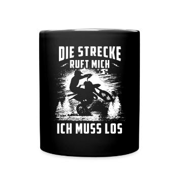 Motocross Enduro Offroad Dirt Bike Superbike Motor - Tasse einfarbig - Schwarz - Vorne