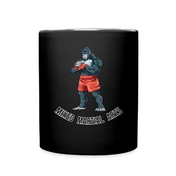 Gorilla Mixed Martial Arts Kämpfer - Käfigkämpfer - Tasse einfarbig - Schwarz - Vorne