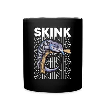 Blue Tongue Skink Owner Retro 80's Style - Full Colour Mug - black - Front