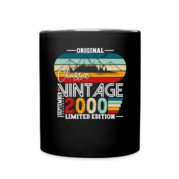 Original September Vintage 2000 Birthday Funny - Full Colour Mug - black - Front
