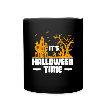 C’est Halloween Time Shirt Gift Ghost Castle - Mug uni - noir - Devant