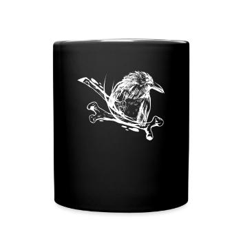 Rabe Halloween Shirt Geschenk - Tasse einfarbig - Schwarz - Vorne