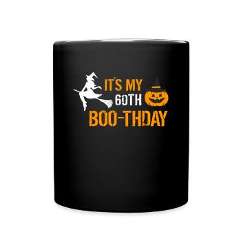 C’est ma 60ème chemise Boo-Thday Halloween - Mug uni - noir - Devant