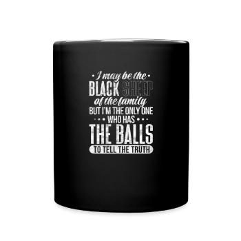Schaf Schafe Bauernhof Tier Schafbock Geschenk - Tasse einfarbig - Schwarz - Vorne