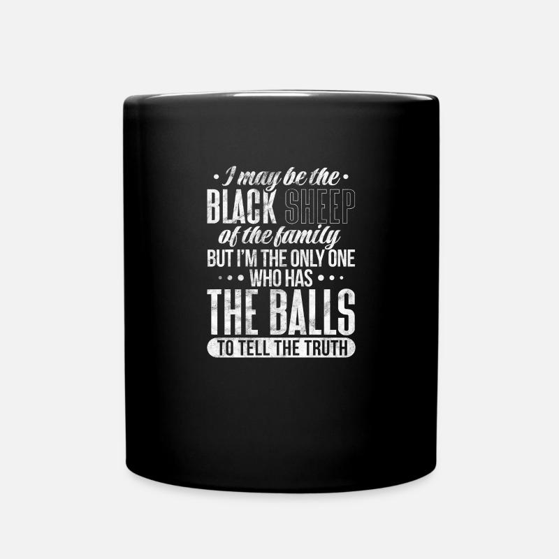 Schaf Schafe Bauernhof Tier Schafbock Geschenk - Tasse einfarbig - Schwarz