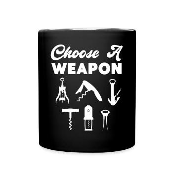 Dégustation de vin de sommelier - Mug uni - noir - Devant