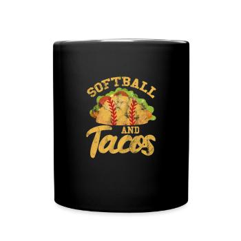 Softball Tacos - Mug uni - noir - Devant