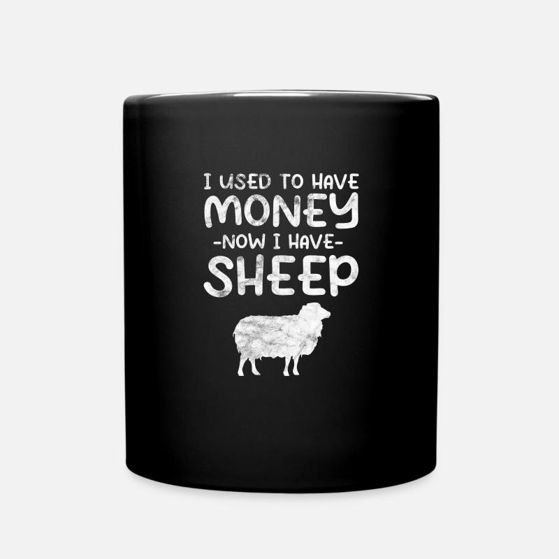 Schaf Schafe Bauernhof Tier Schafbock Geschenk - Tasse einfarbig - Schwarz