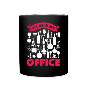 Dégustation de vin de sommelier - Mug uni - noir - Devant