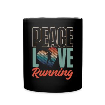 Running Runner Half Marathon - Tasse einfarbig - Schwarz - Vorne