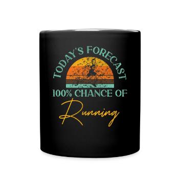 Running Runner Half Marathon - Tasse einfarbig - Schwarz - Vorne