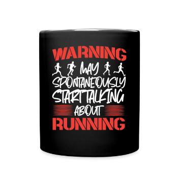 Running Runner Half Marathon - Full Colour Mug - black - Front
