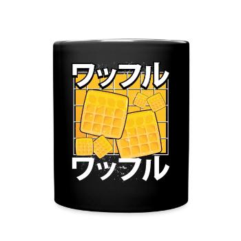 Sweet Kawaii Waffles - Full Colour Mug - black - Front