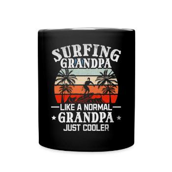 Surfing Opa wie ein normaler Opa ist einfach - Tasse einfarbig - Schwarz - Vorne