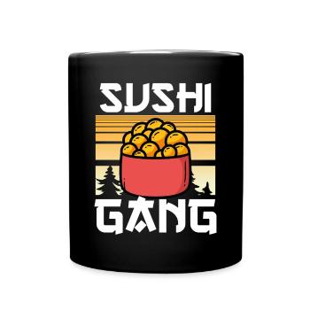 Kawaii Sushi gang - Full Colour Mug - black - Front