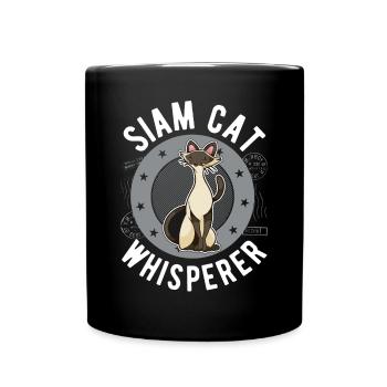 Siamkatzen Flüsterer Siamesische Katze - Tasse einfarbig - Schwarz - Vorne
