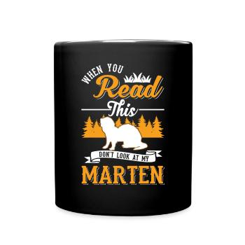 Martre Cadeau Vison Blaireau Arbre Martre - Mug uni - noir - Devant