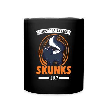 J’aime vraiment Skunks, ok Skunk - Mug uni - noir - Devant