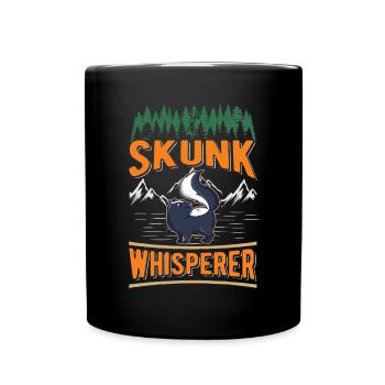 Skunk Whisperer Stinktier - Tasse einfarbig - Schwarz - Vorne