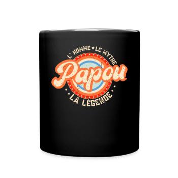 Papou Fete Des Grand Pères Papy - Mug uni - noir - Devant